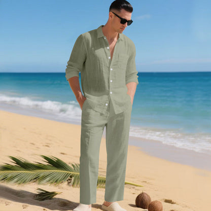 Herren Leinenanzug Leicht Modern Sommer