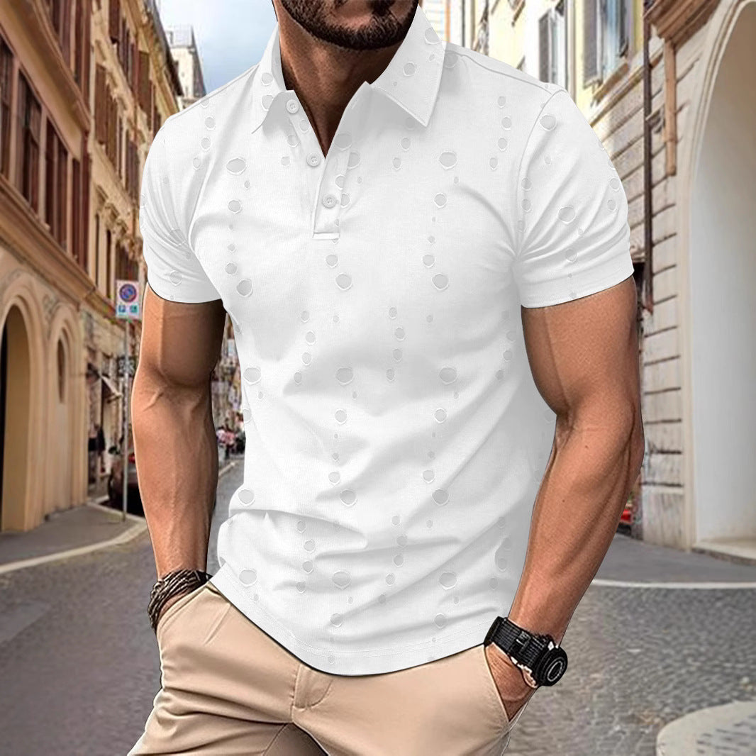 Herren Polo Kurzarm Modern Feinstruktur
