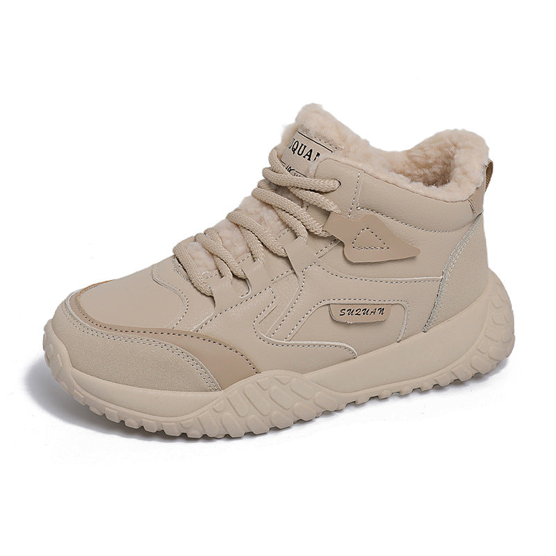 Damen Winter Sneaker High-Top Warm Isoliert Rutschfest