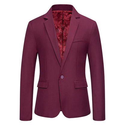 Herren Blazer Hochzeit Elegant Slim Fit Schwarz
