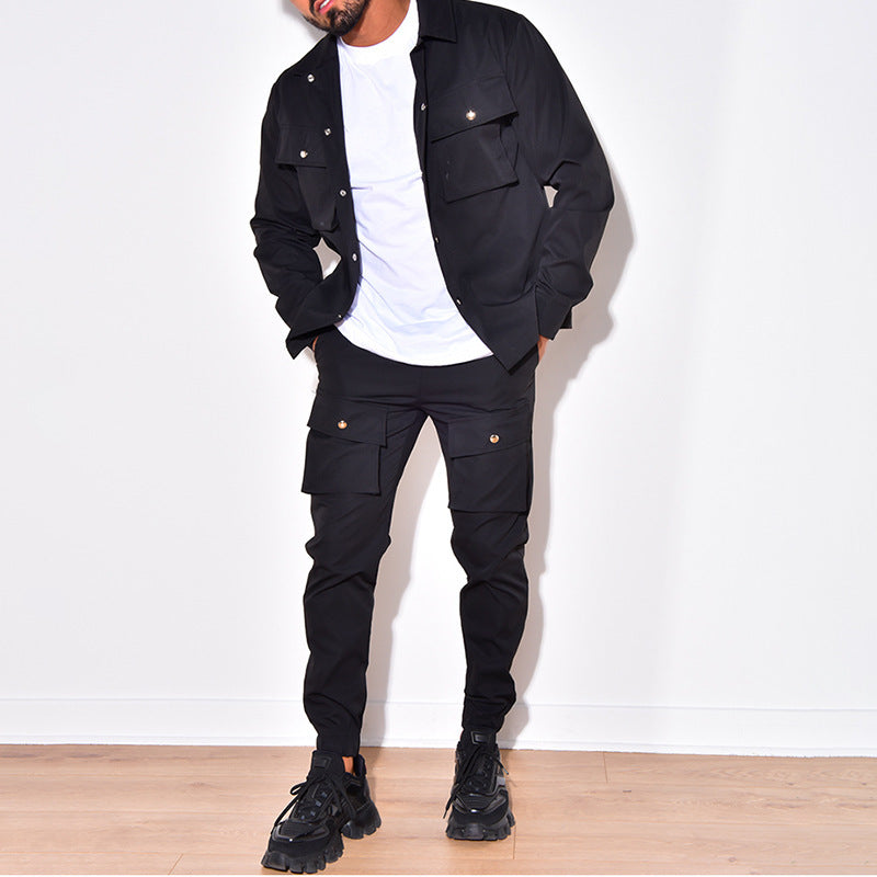 Herren Cargo-Jacke Funktionell Mit Vielen Taschen