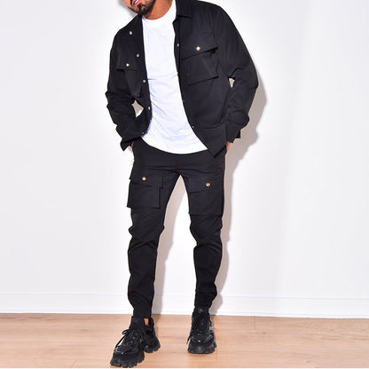 Herren Cargo-Jacke Funktionell Mit Vielen Taschen