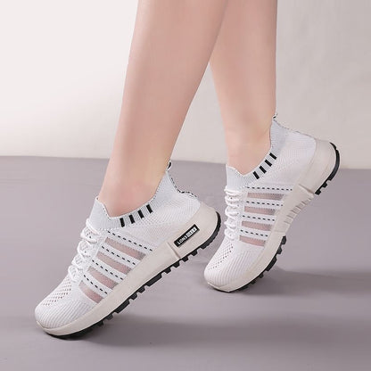 Damen Sportsneaker Leicht Atmungsaktiv Flexibel Laufschuhe