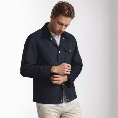 Herren Jacke Baumwolle Vielseitig Mit Taschen