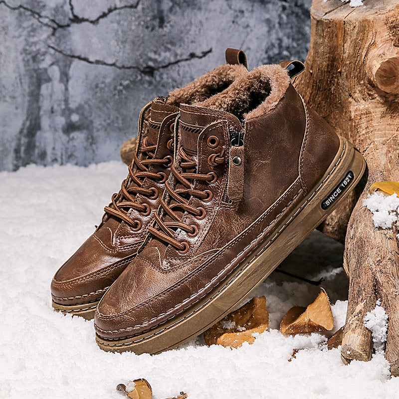 Wasserdichte Winterstiefel Damen Gefüttert Warm Lederschuhe - BerlinGlamour
