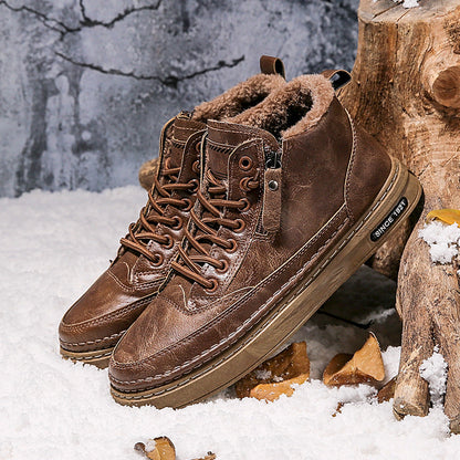 Wasserdichte Winterstiefel Damen Gefüttert Warm Lederschuhe - BerlinGlamour