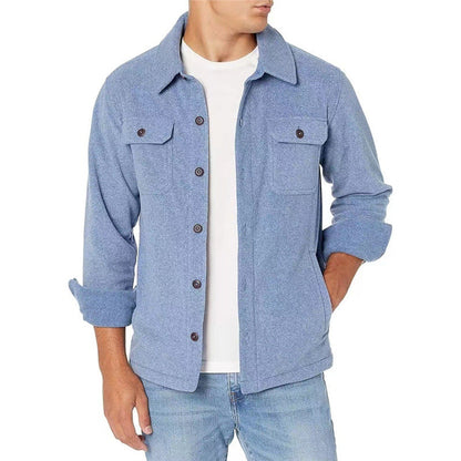 Herren Fleecejacke Warm mit Taschen Modern Sportlich