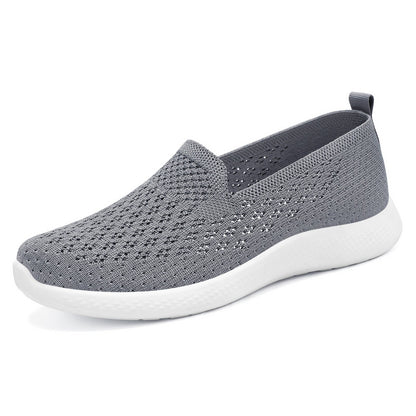 Damen Sneaker Atmungsaktiv Elastisch Slip-On Sportschuhe