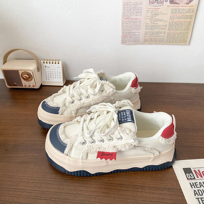 Damen Sneaker Chunky Flauschig Weich