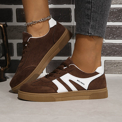 Damen Sneaker Suede Sportlich Modern Rutschfest