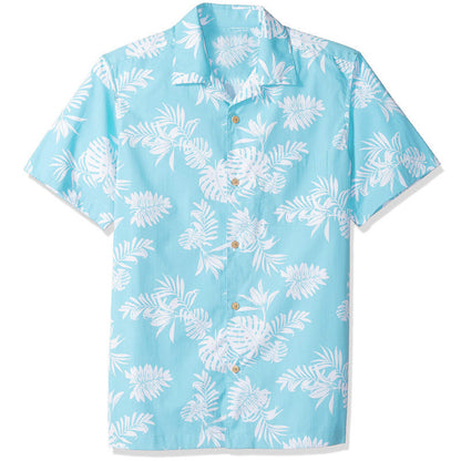 Herren Hemd Kurzarm Hawaii-Design Blumenmuster Modern