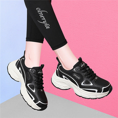 Damen Sneaker Sportlich Chunky Bequem Weite Passform