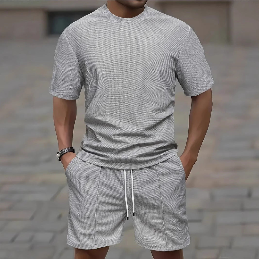 Herren Freizeit Set mit hochwertigem T-Shirt und Shorts Komfortabel