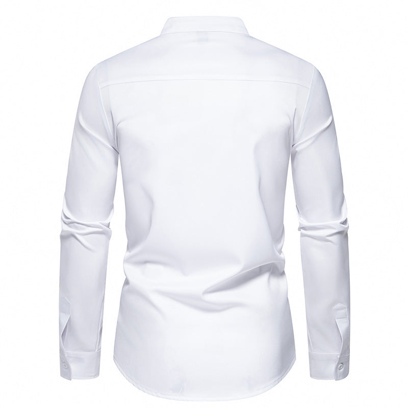 Herren Hemd Moderne Asymmetrisch Knopfdesign Elegant