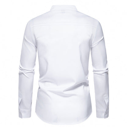 Herren Hemd Moderne Asymmetrisch Knopfdesign Elegant