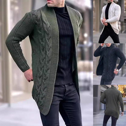 Herren Strickjacke Zopfmuster Modern Trendig - BerlinGlamour