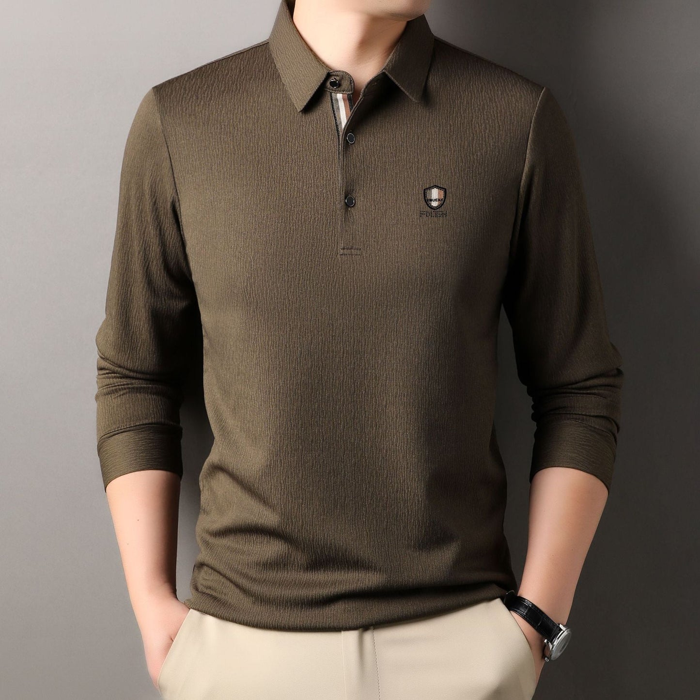 Herren Poloshirt Langarm Elegant Sportlich Berlin