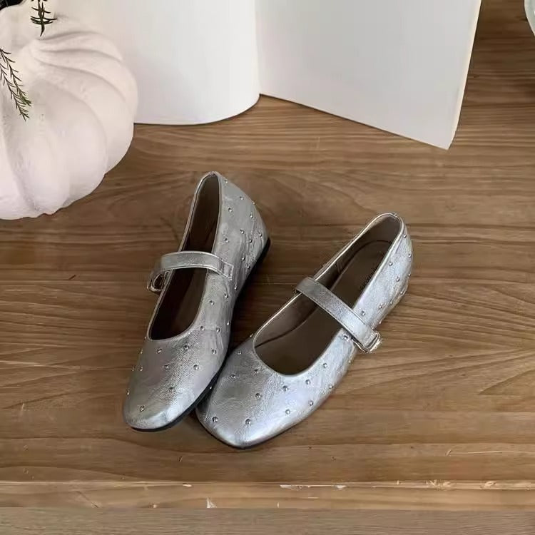 Damen Ballerinas Elegante Strassstein Schuhe Heidi Mode