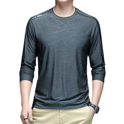Herren Langarm-Shirt Sportlich Modern mit Trend-Muster