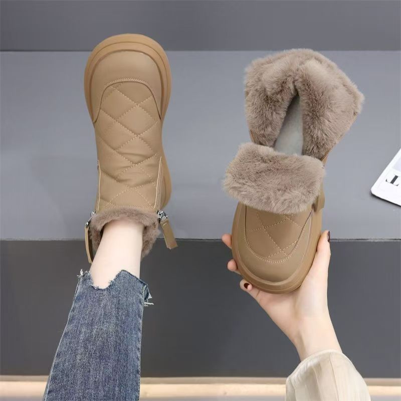 Damen Winterstiefel Warm Gepolstert Fleece Innensohle