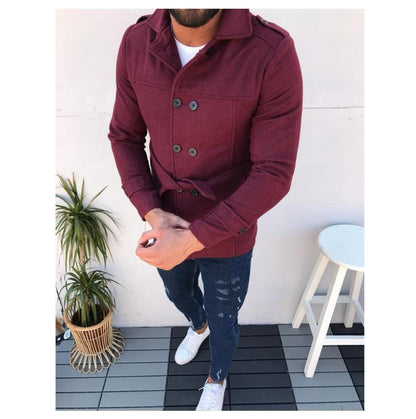 Herren Designerjacke Modern mit Reißverschluss und Gürtel - BerlinGlamour