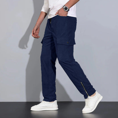 Herren Cargo-Hose Bequem mit Reißverschlusstaschen Praktisch