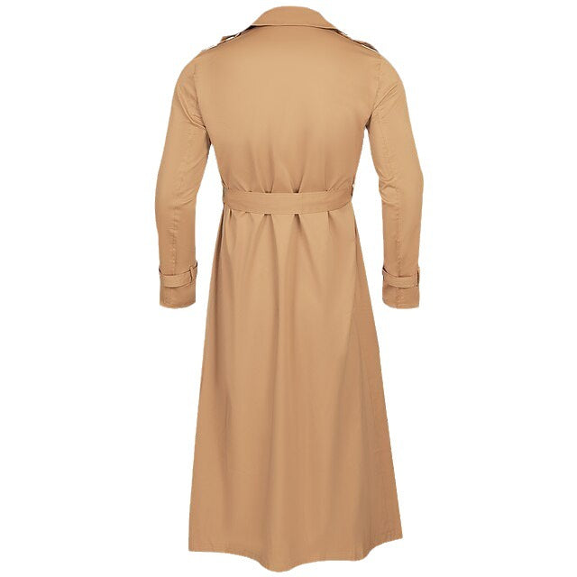Herren Langmantel Modern Eleganter Wintermantel Schwarzer Mantel