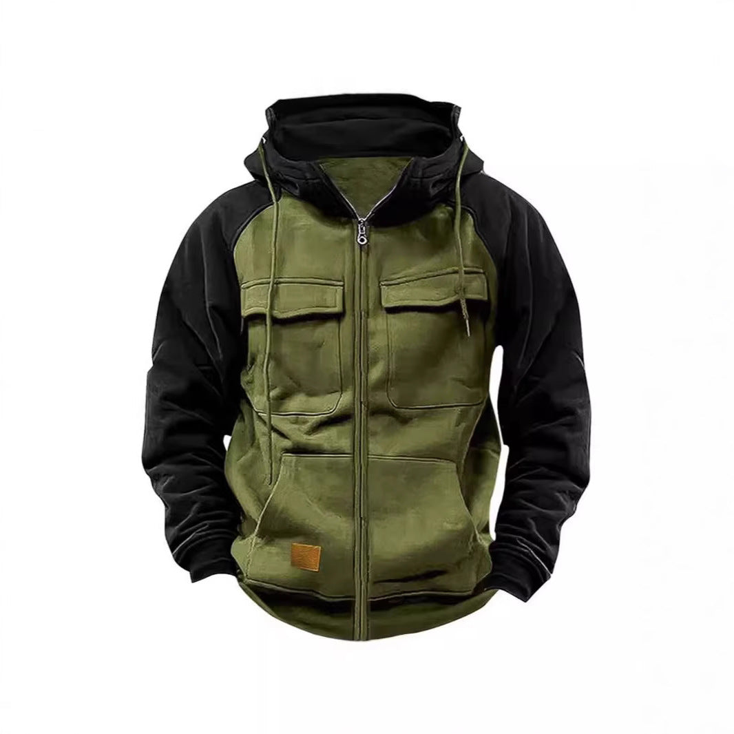 Herren Kapuzenjacke Funktionell mit Vordertaschen Hochwertig