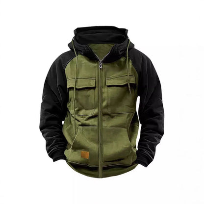 Herren Kapuzenjacke Funktionell mit Vordertaschen Hochwertig