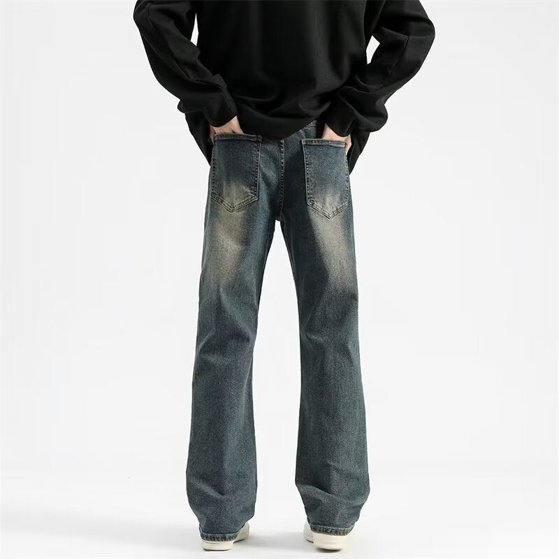 Herren Jeans Vintage Denim Lässig Berlin Style