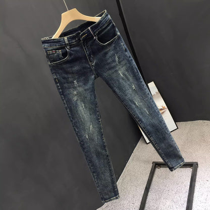Herren Skinny Jeans Modern Distressed Schnitt