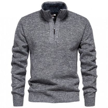 Herren Strickpullover Modern Halbzipp Reißverschluss