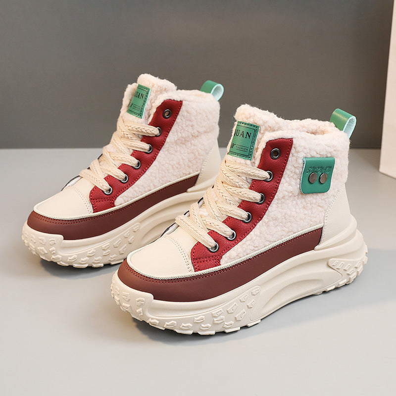 Damen Sneaker Winter Warm kuschelig Rutschfest