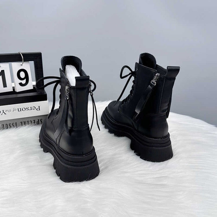 Damenschuhe Stiefel Robust Komfortabel Schnüren