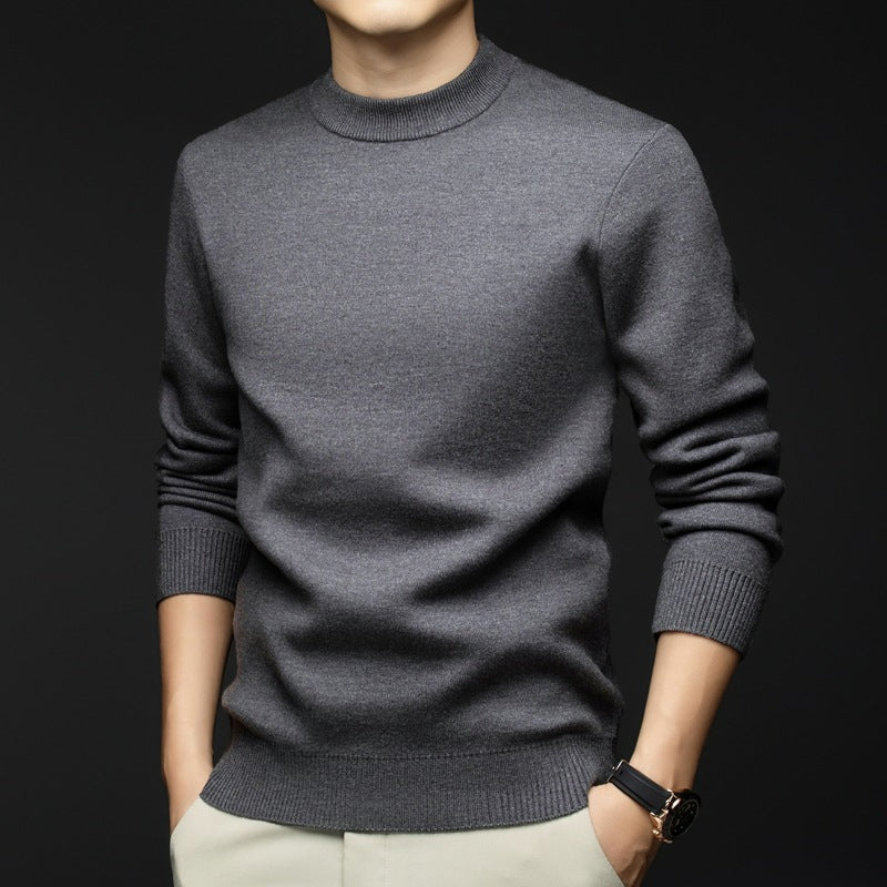 Herren Pullover Lässig Grau Kaschmir