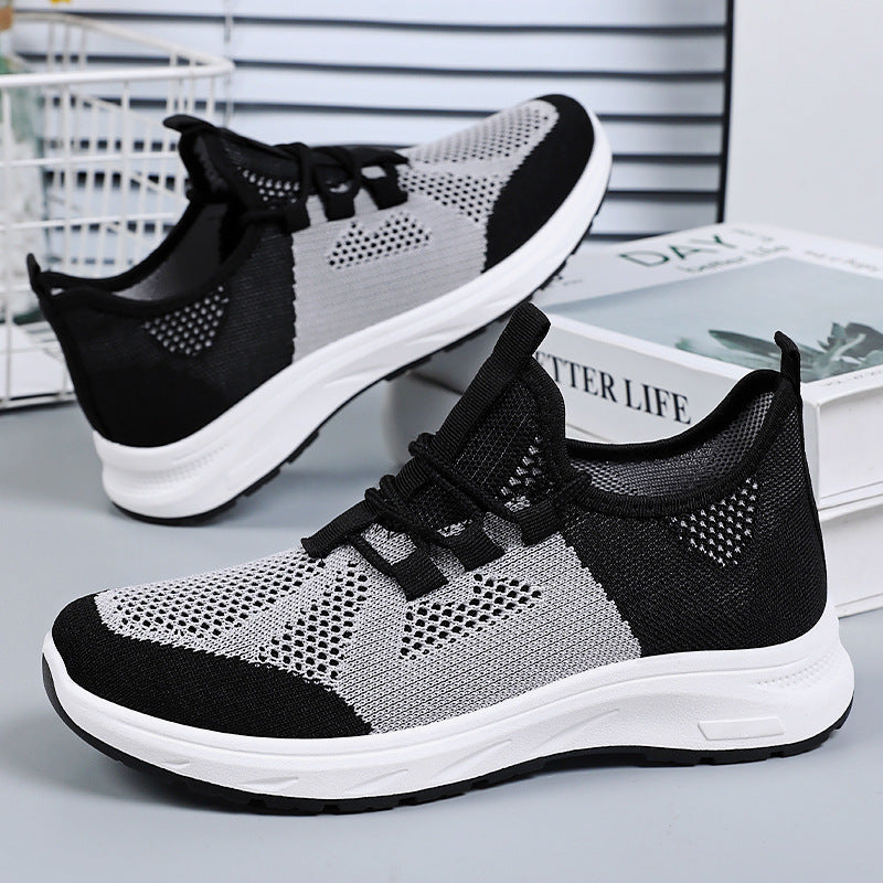 Damen Laufschuhe Atmungsaktiv Elastisch Schwarz Sport