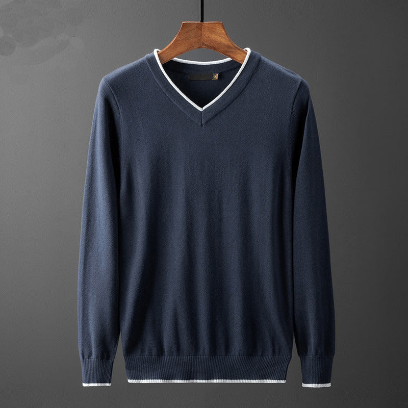 Herren Pullover V-Ausschnitt Modern Style