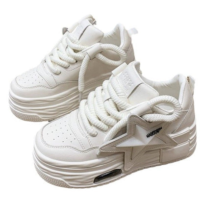 Damen Sneaker Chunky Stern-Design Trendschuhe
