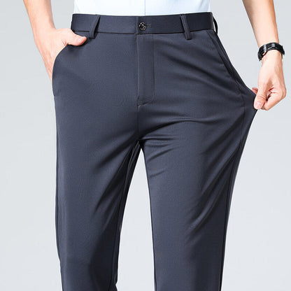 Herren Businesshosen Elegant Slim Fit Schwarz