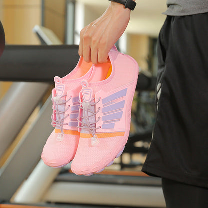 Damen Fitnessschuhe Laufschuhe Schnellschnürsystem Sportlich