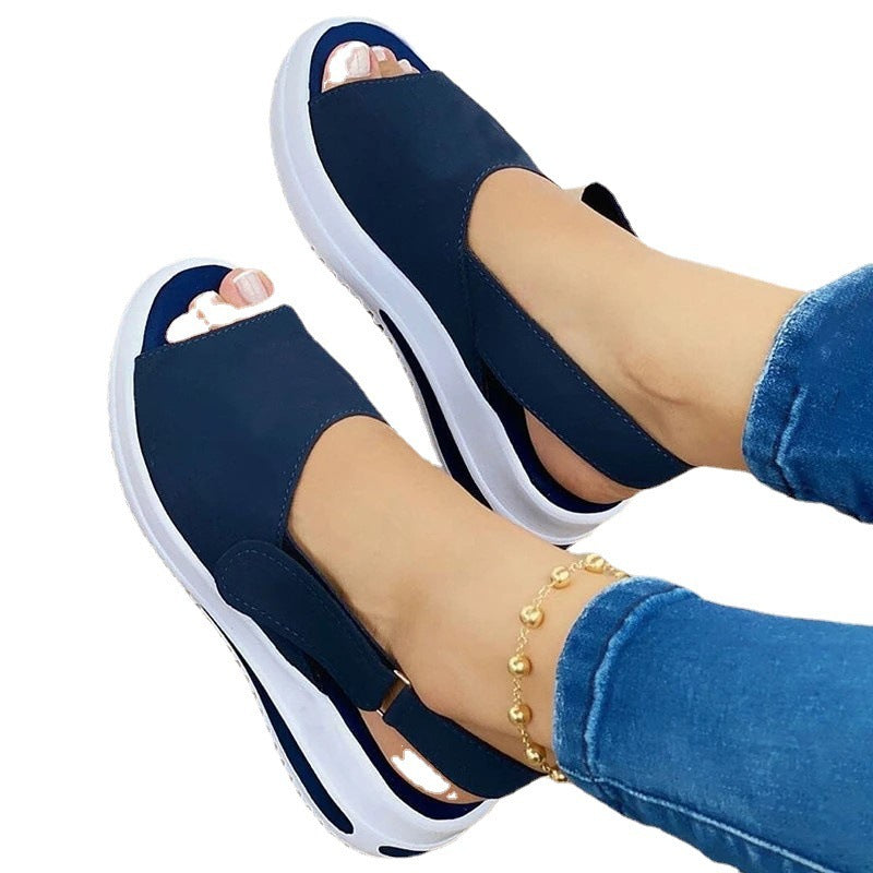 Damen Sandalen Bunt Elastisch Sommer