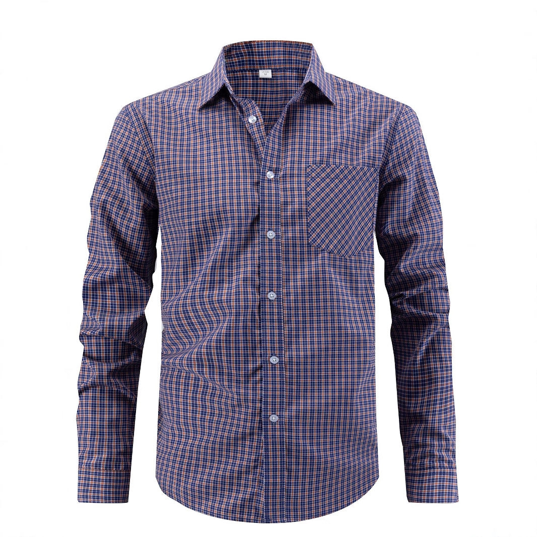 Herren Hemd Langarm Kariert Modern - BerlinGlamour