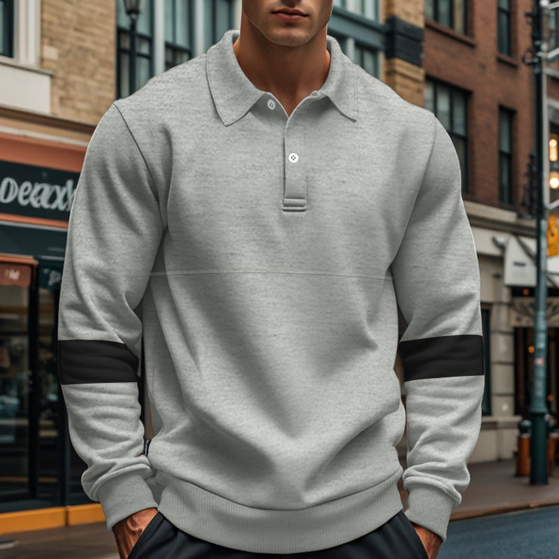 Herren Pullover Sportlich mit Kontraststreifen Modern