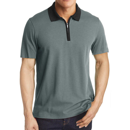 Herren Poloshirt Sportlich Kurzarm mit Strukturkragen Modern