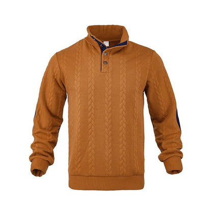 Herren Strickpullover Hochkragen Modern Zopfmuster