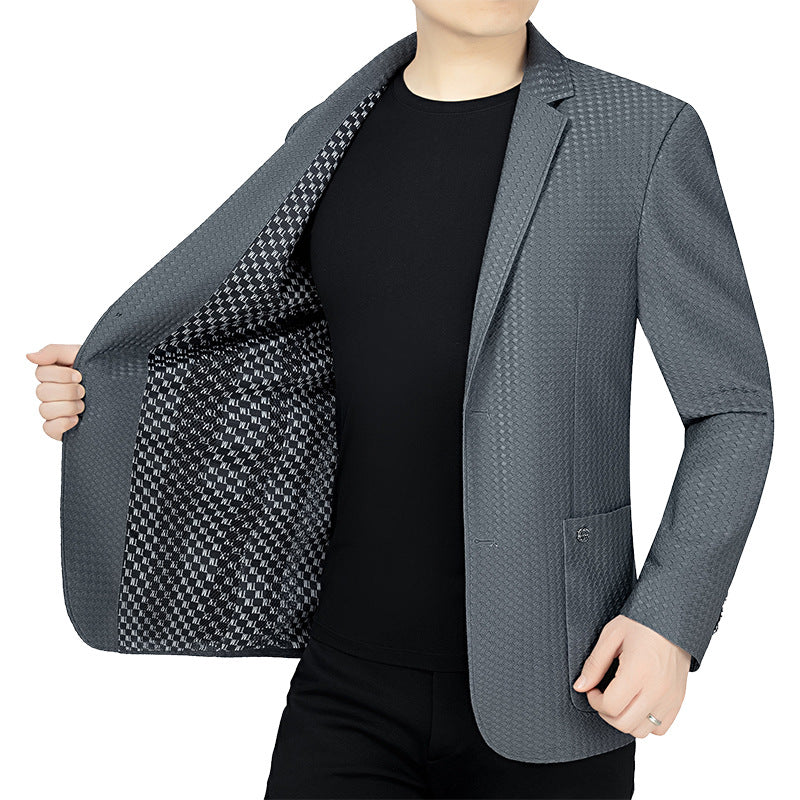 Herren Blazer Slim Fit Strukturiert Modern