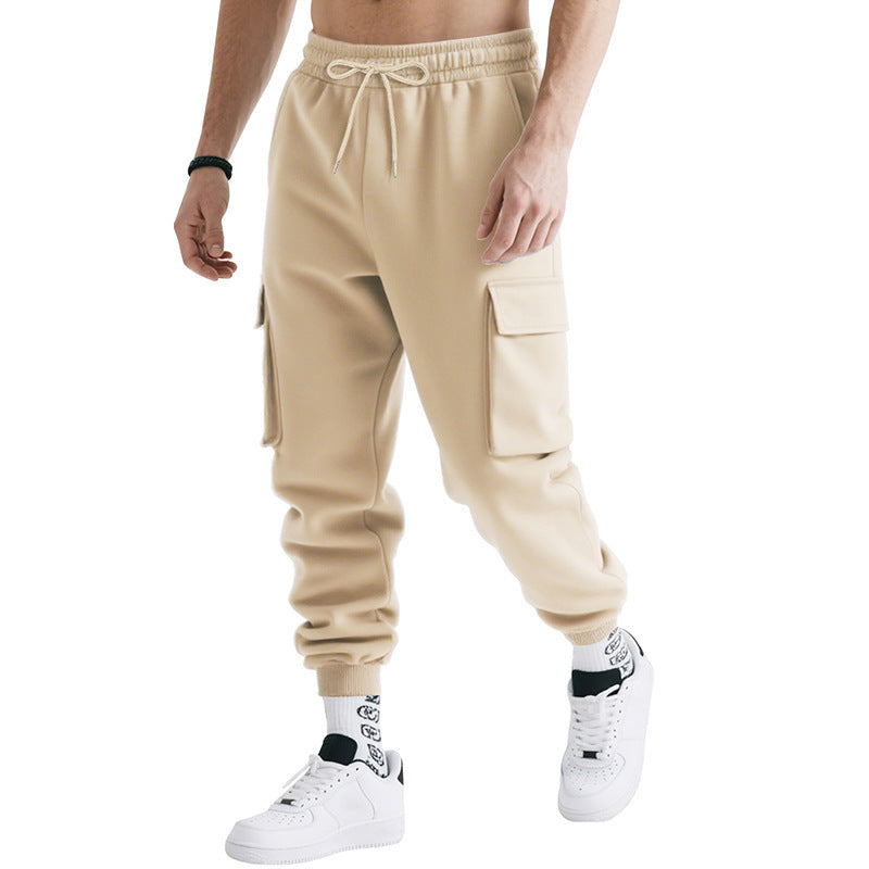 Herren Jogginghose Cargo Bequem Schwarz