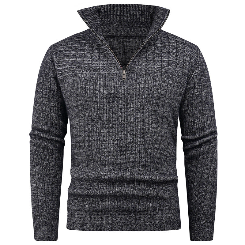 Herren Strickpullover Modern Struktur Design Zipper
