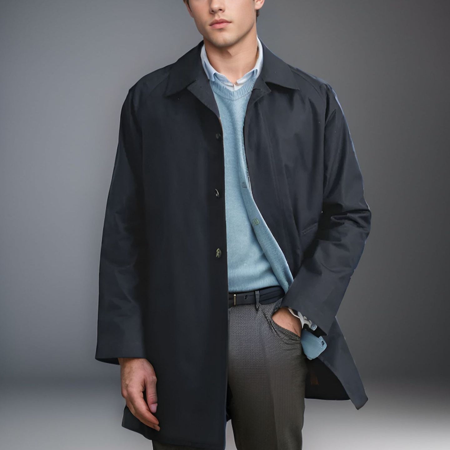 Herren Wetterjacke Übergangsjacke Wasserdicht mit Taschen