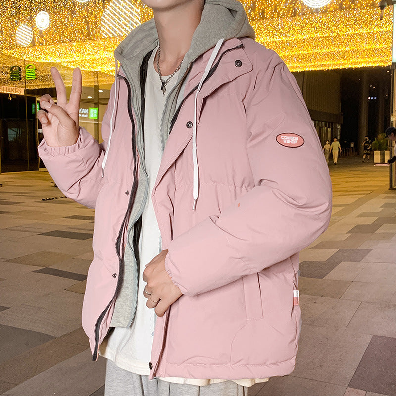 Herren Winterjacke Steppjacke Warm mit Abnehmbarer Kapuze